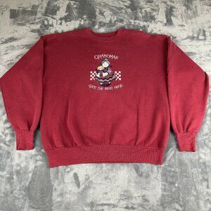 Vintage USA Made Cheek-O Grandmas Give The Best Hugs Crewneck Sweatshirt Large